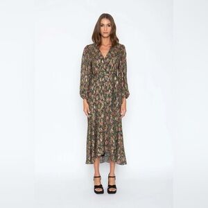 CABALLERO COLLECTION MOON MAXI WRAP DRESS in STARLIGHT size XS